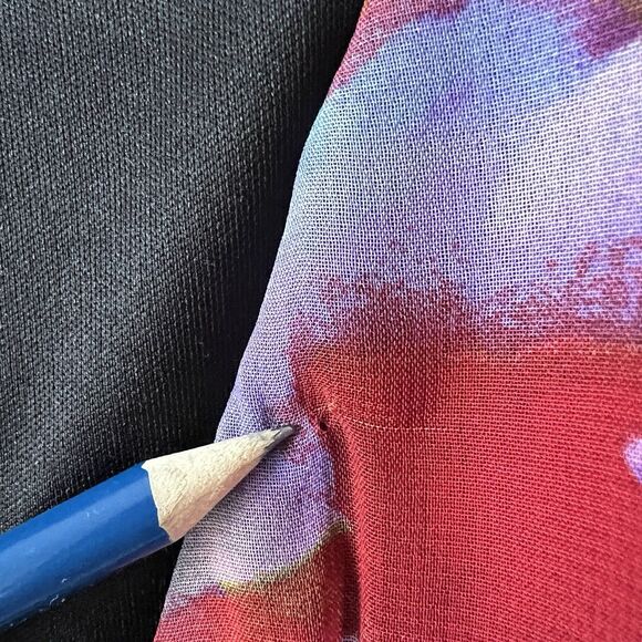 Tahari Floral Faux Wrap Dress Women’s Size 6 Sleeveless V-Neck Midi - Picture 6 of 15